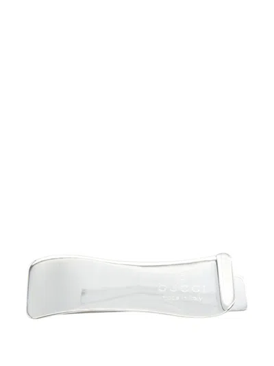 Pre-owned Gucci 2010s Wavy Money Clip In Silver