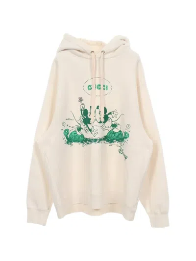 Pre-owned Gucci 2010s X Disney Mickey Mouse Hoodie In Neutrals