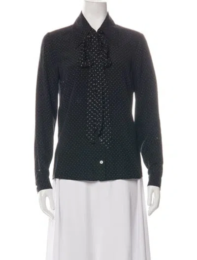 Pre-owned Gucci 2011 Silk Blouse In Black