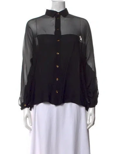 Pre-owned Gucci 2011 Silk Blouse In Black