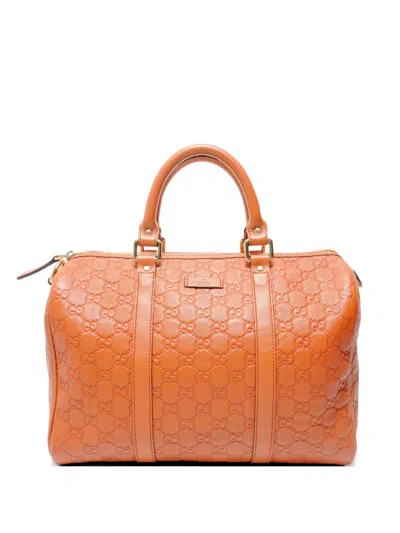 Pre-owned Gucci 2011-2013s Ssima Joy Boston Bag In Orange