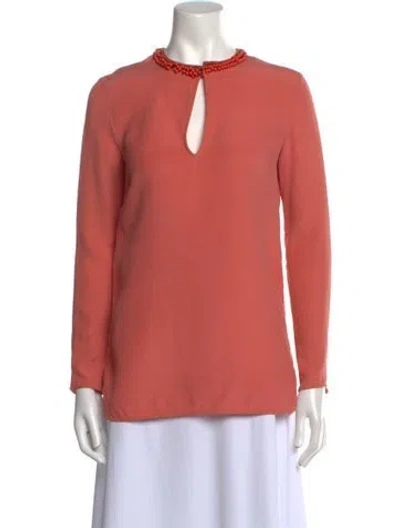 Pre-owned Gucci 2012 Silk Blouse In Neutral