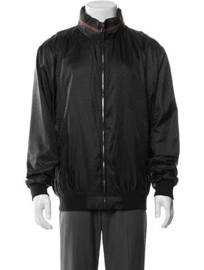 Pre-owned Gucci 2013 Patterned Bomber Jacket In Black
