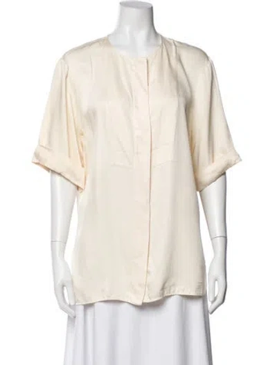 Pre-owned Gucci 2013 Silk Blouse In Neutral