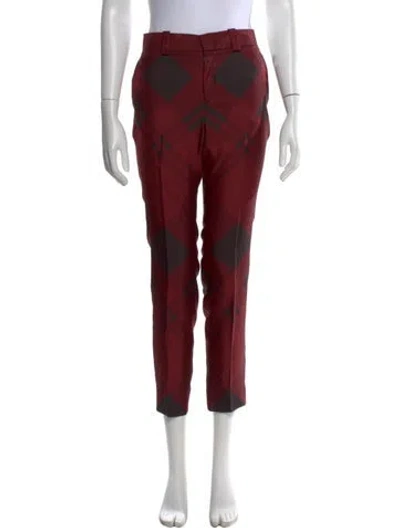 Pre-owned Gucci 2013 Straight Leg Pants In Burgundy