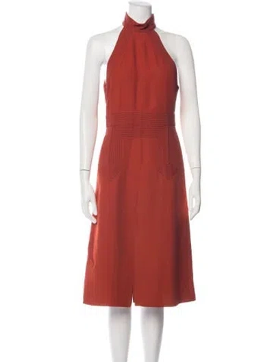 Pre-owned Gucci 2014 Midi Length Dress In Orange