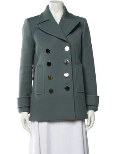 Pre-owned Gucci 2014 Wool Peacoat In Blue