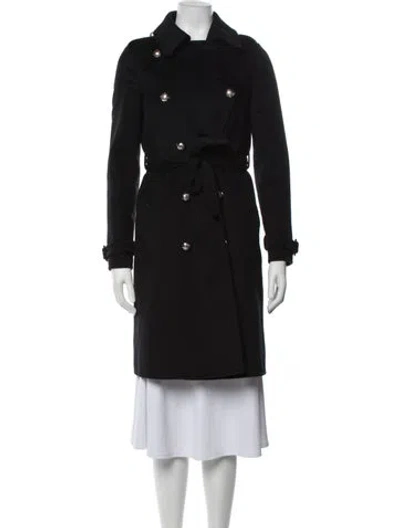 Pre-owned Gucci 2014 Wool Trench Coat In Black
