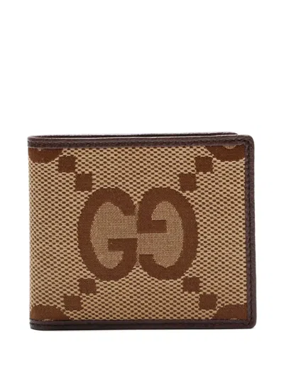 Pre-owned Gucci 2015-2024s Gg Canvas Wallet In Brown