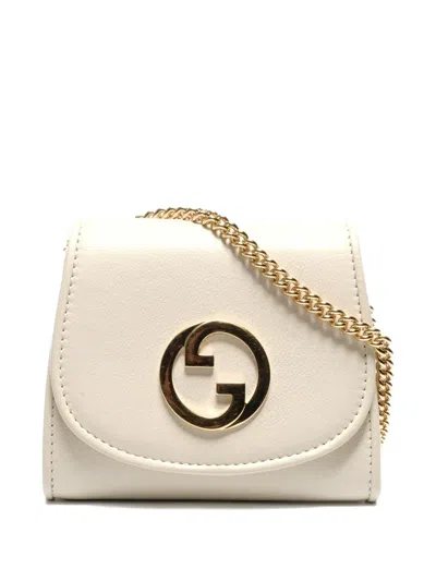 Pre-owned Gucci 2015-2025s Medium Blondie Logo-plaque Crossbody Bag In Neutral