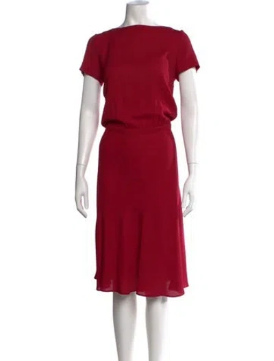 Pre-owned Gucci 2015 Midi Length Dress In Red
