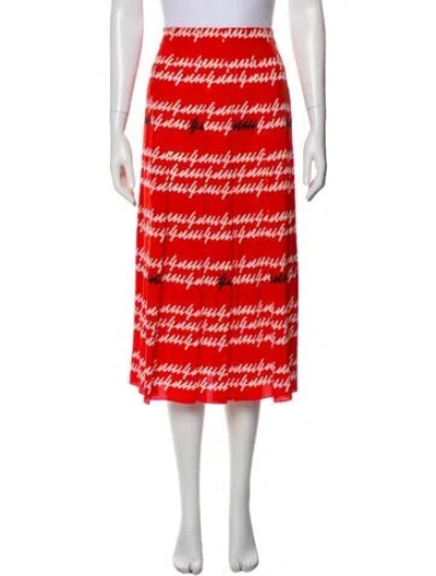 Pre-owned Gucci 2015 Midi Length Skirt In Orange