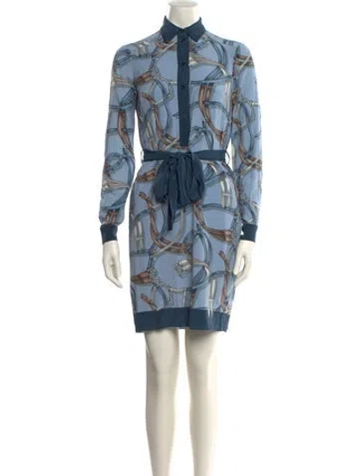 Pre-owned Gucci 2015 Mini Dress In Blue