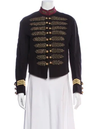 Pre-owned Gucci 2015 Napoleon Military Jacket In Black