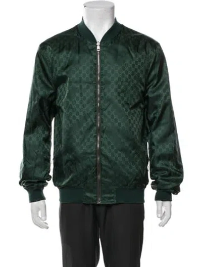 Pre-owned Gucci 2015 Reversible Bomber Jacket In Green