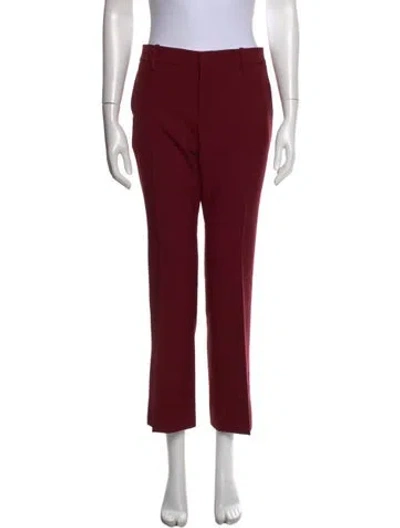 Pre-owned Gucci 2015 Straight Leg Pants In Burgundy