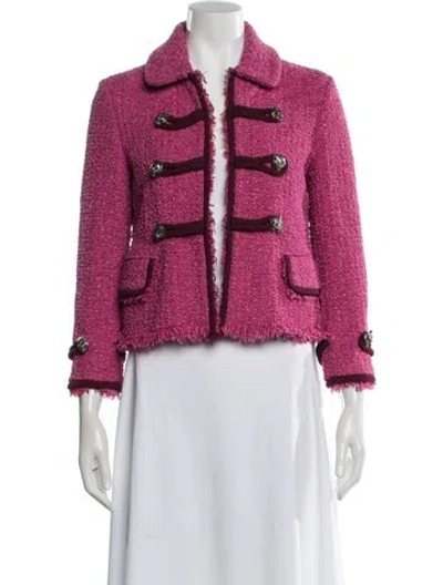 Pre-owned Gucci 2015 Tweed Jacket In Pink