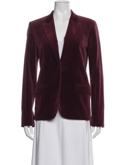 Pre-owned Gucci 2015 Velvet Blazer In Purple