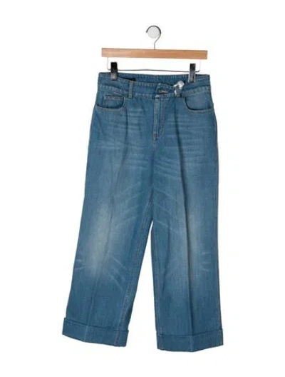 Pre-owned Gucci 2015 Wide Leg Jeans W/ Tags In Blue