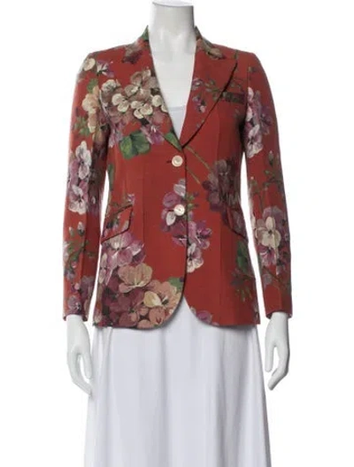 Pre-owned Gucci 2015 Wool Blazer In Orange