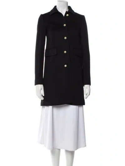 Pre-owned Gucci 2015 Wool Peacoat In Black