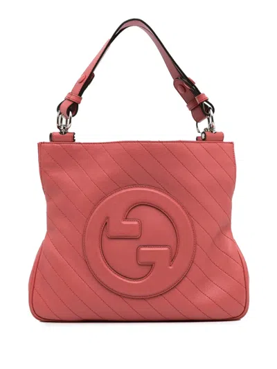 Pre-owned Gucci 2016-2023 Small Blondie Satchel In Pink