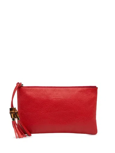 Pre-owned Gucci 2016-2024 Calfskin Bamboo Clutch Bag