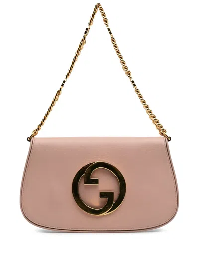 Pre-owned Gucci 2016-2024 Calfskin Blondie Chain Satchel