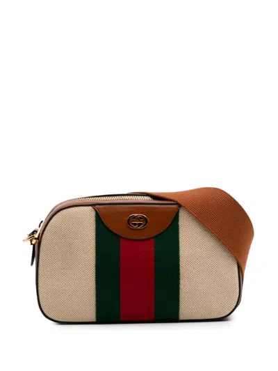 Pre-owned Gucci 2016-2024 Canvas Web Camera Bag Crossbody Bag