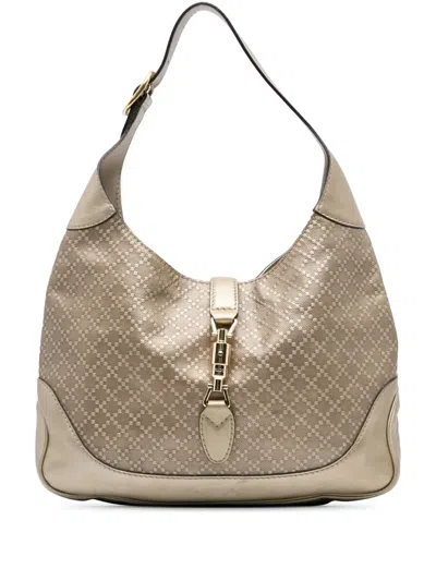 Pre-owned Gucci 2016-2024 Diamante Leather Jackie O Bouvier Shoulder Bag