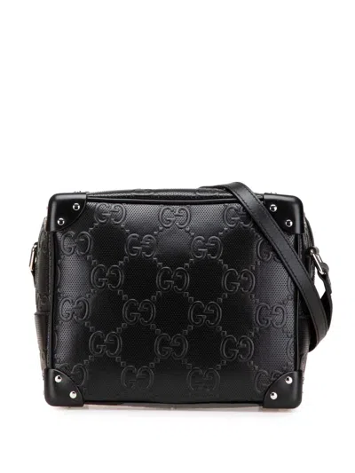 Pre-owned Gucci 2016-2024 Gg Embossed Leather Crossbody Bag