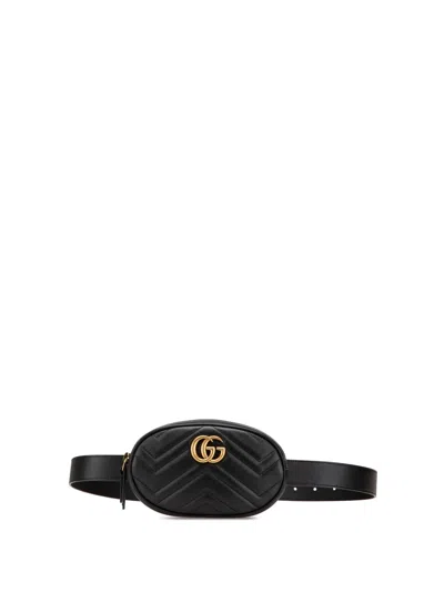 Pre-owned Gucci 2016-2024 Gg Marmont Matelasse Leather Belt Bag