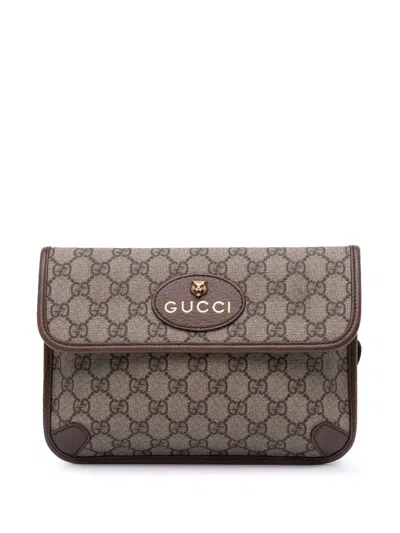 Pre-owned Gucci 2016-2024 Gg Supreme Web Neo Vintage Belt Bag