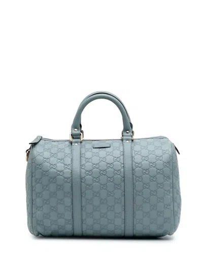 Pre-owned Gucci 2016-2024 Ssima Joy Boston Bag In Blue