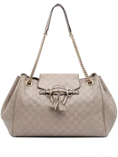 Pre-owned Gucci 2016-2024 Large Ssima Emily Chain Shoulder Bag