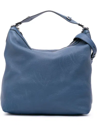 Pre-owned Gucci 2016-2024 Large Pebbled Calfskin Icon Bit Hobo Satchel