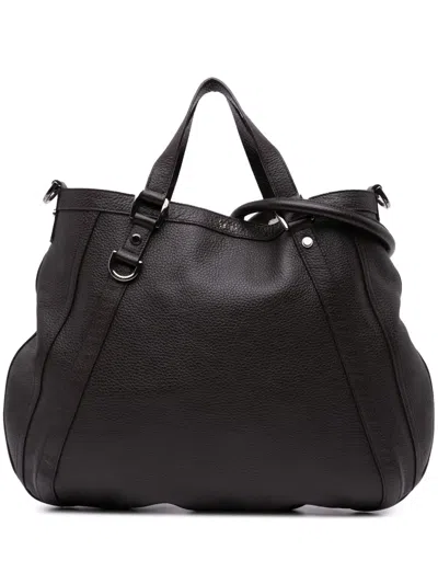 Pre-owned Gucci 2016-2024 Leather Abbey D Ring Satchel In Brown