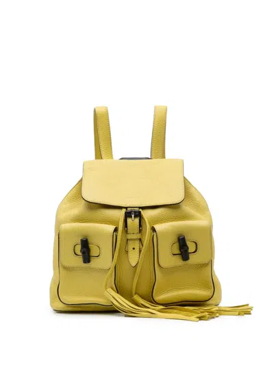 Pre-owned Gucci 2016-2024 Leather Bamboo Tassel Backpack