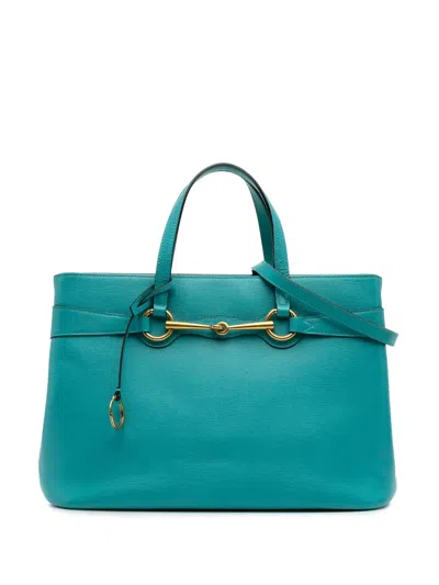 Pre-owned Gucci 2016-2024 Leather Bright Bit Satchel