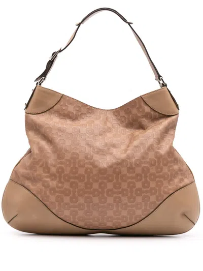 Pre-owned Gucci 2016-2024 Leather Horsebit Hobo Bag