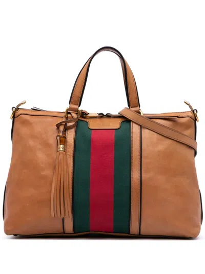Pre-owned Gucci 2016-2024 Leather Rania Convertible Tote Satchel