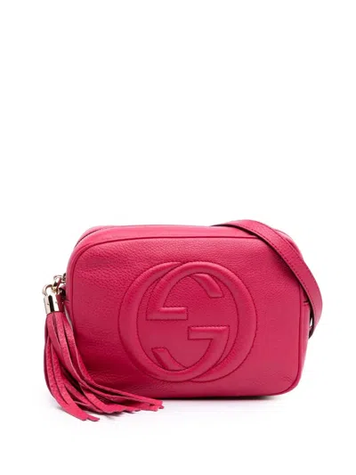Pre-owned Gucci 2016-2024 Leather Soho Disco Crossbody Bag In Pink
