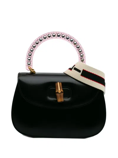 Pre-owned Gucci 2016-2024 Limited Edition Medium Calfskin Acrylic Classic 2 Top Handle Bag Satchel