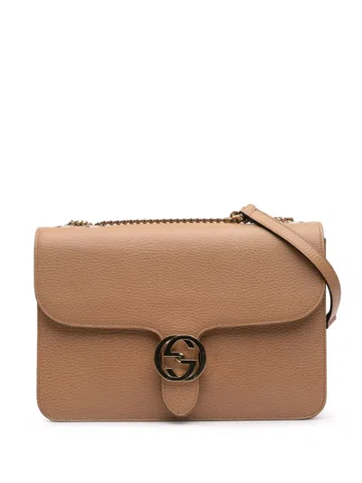Pre-owned Gucci 2016-2024 Medium Dollar Calfskin Interlocking G Crossbody Bag