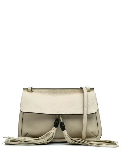 Pre-owned Gucci 2016-2024 Medium Leather Bamboo Daily Crossbody Bag