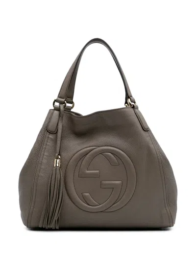 Pre-owned Gucci 2016-2024 Medium Leather Soho Cellarius Tote Bag