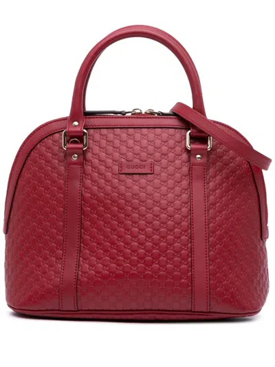 Pre-owned Gucci 2016-2024 Medium Microssima Dome Satchel