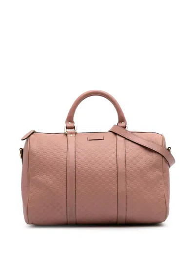 Pre-owned Gucci 2016-2024 Medium Microssima Satchel