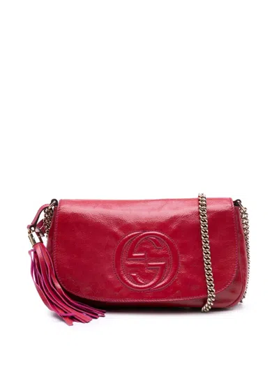 Pre-owned Gucci 2016-2024 Medium Patent Soho Chain Flap Crossbody Bag