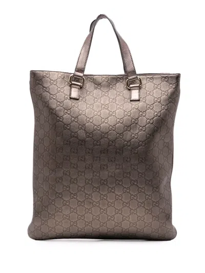 Pre-owned Gucci 2016-2024 Metallic Ssima Tote Bag